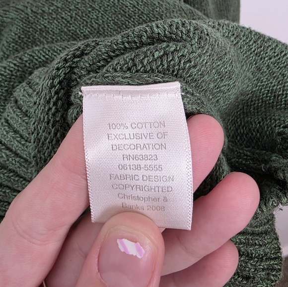 C&B Green Santa Christmas Presents Embroidered Winter Grandmacore Sweater Size L - Picture 7 of 9